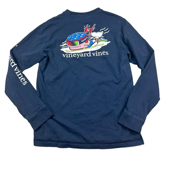 VINEYARD VINES: 1998 Ski Long Sleeve Graphic Tee -Size Large Kids - Picture 5 of 10